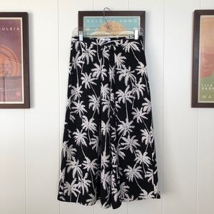Wide leg palm print cropped pants - Revolve